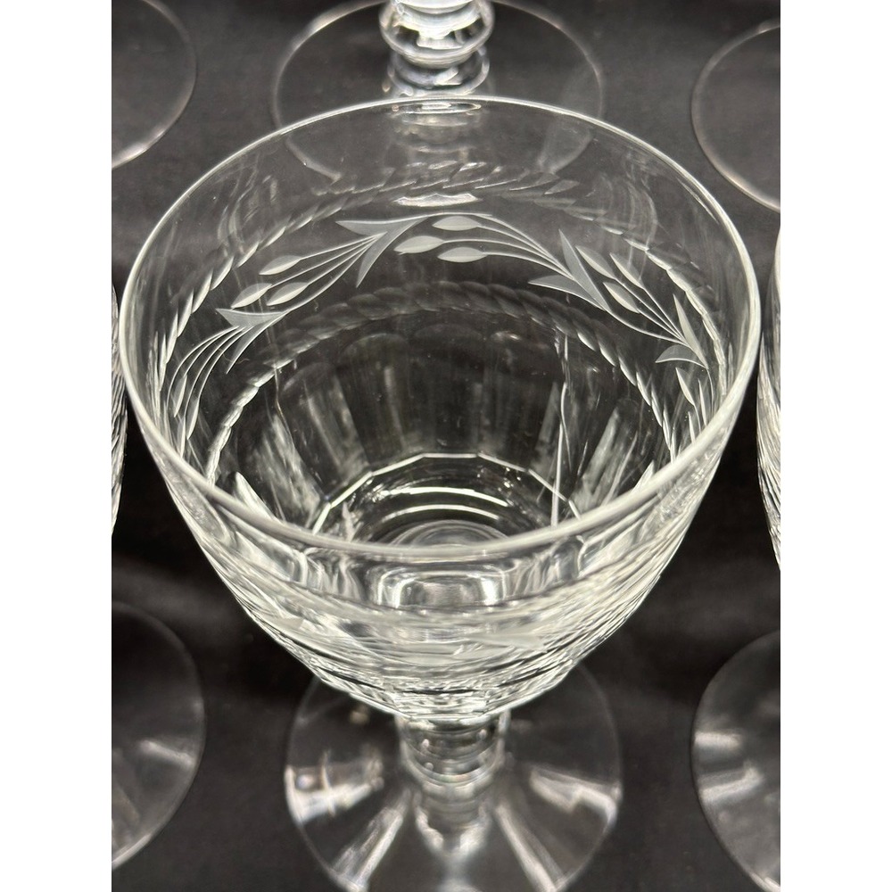 Fostoria Minuet Clear Crystal Wine or Water Glass 148433, 4 in, discontinued - Picture 5 of 7